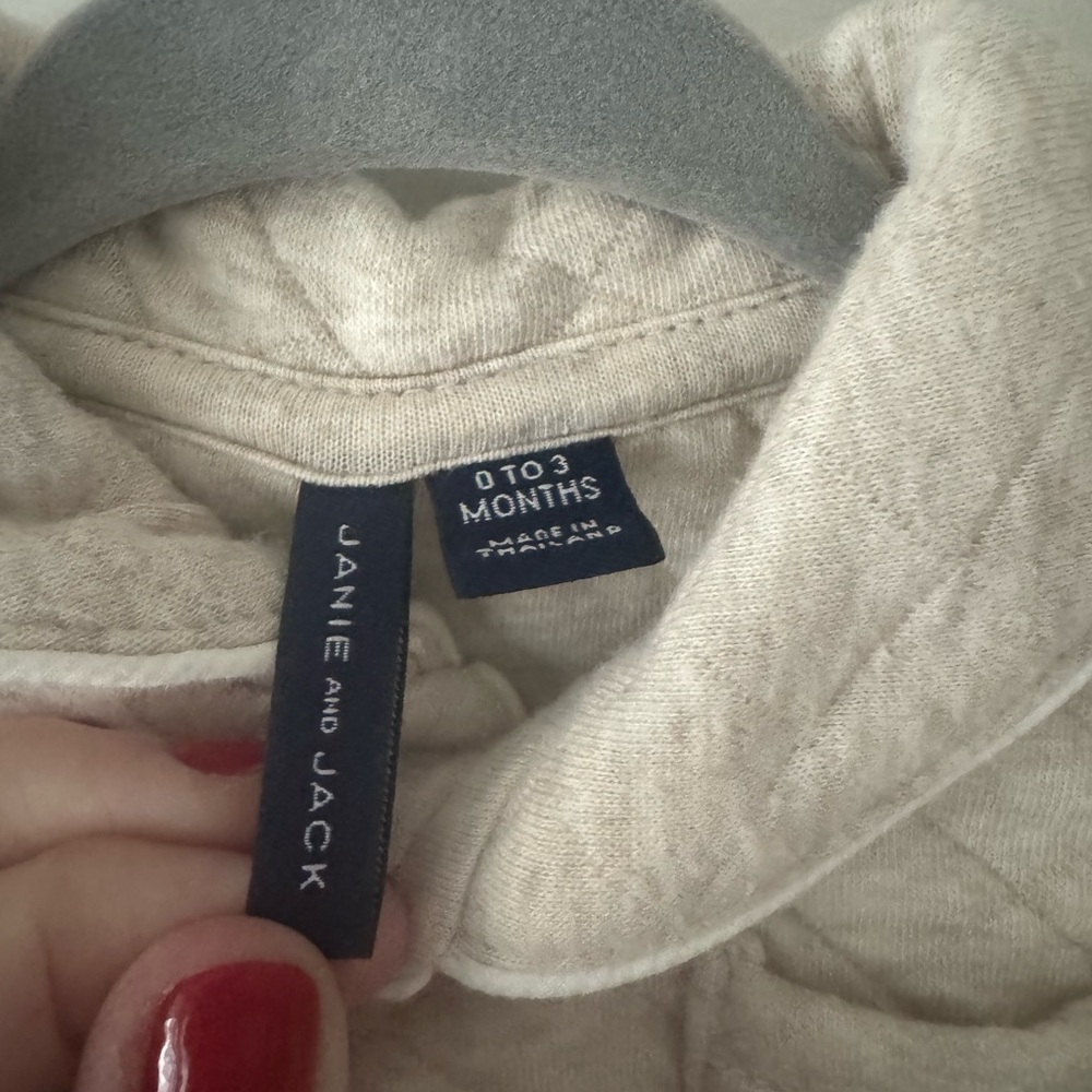 Janie and Jack Baby Quilted Shawl Collar One-Piece Size: 0-3 months - Picture 5 of 5